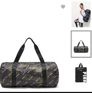 NWOT VS PINK camo duffle bag